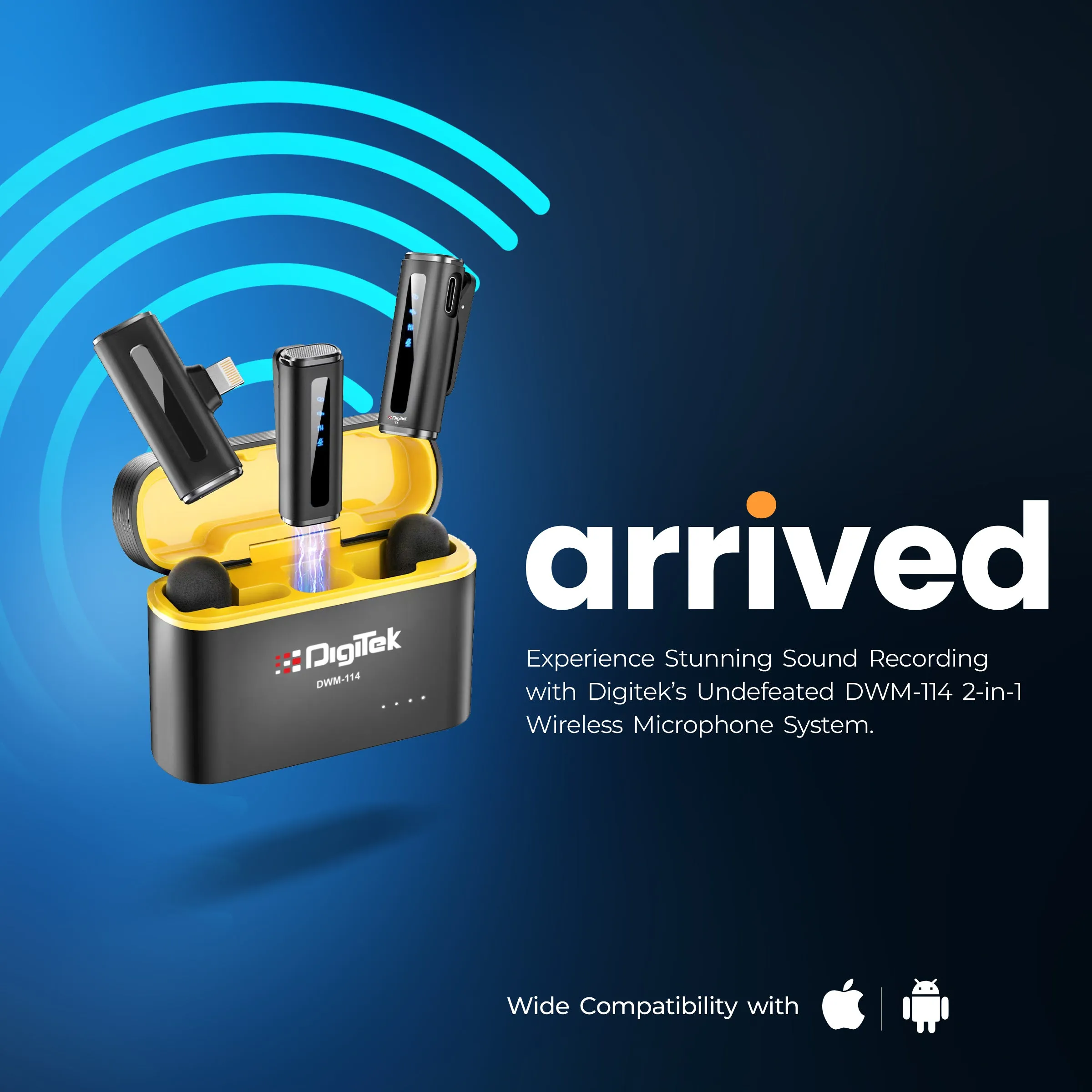 DigiTek Wireless Microphone Type-C | iOS With 2 Mic (DWM-114) view 5
